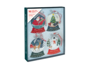 MINI SNOW GLOBE GIFT TAGS - BOXED