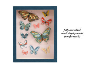 ASSEMBLED BUTTERFLY CURIO FRAME DISPLAY MODEL